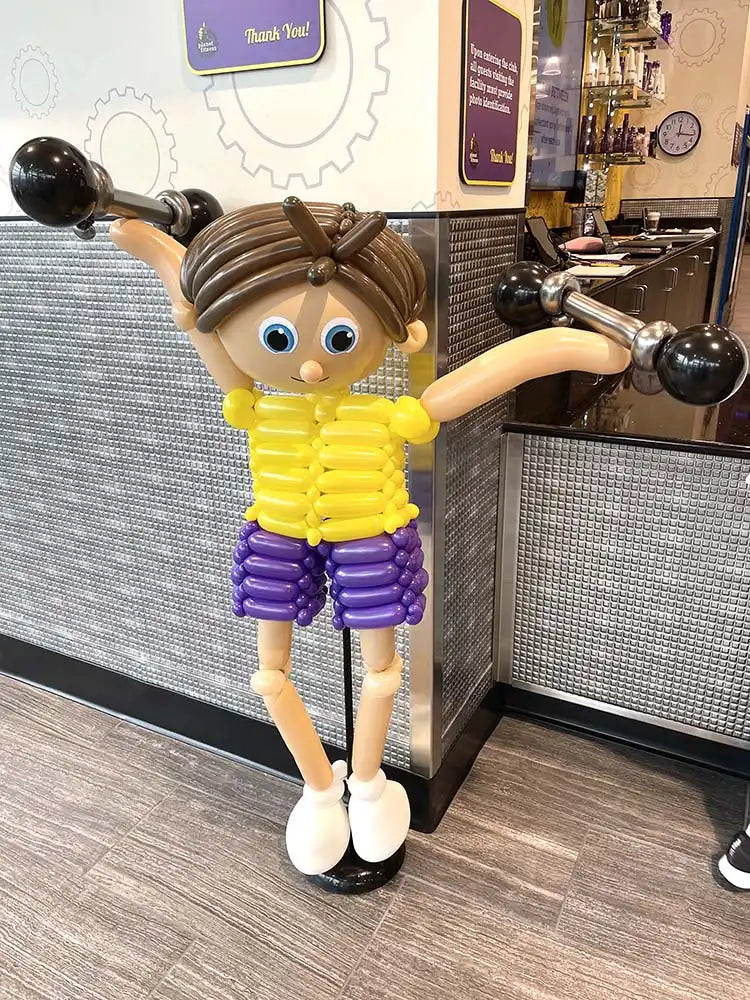 Gymnast-Themed Balloon Sculptures