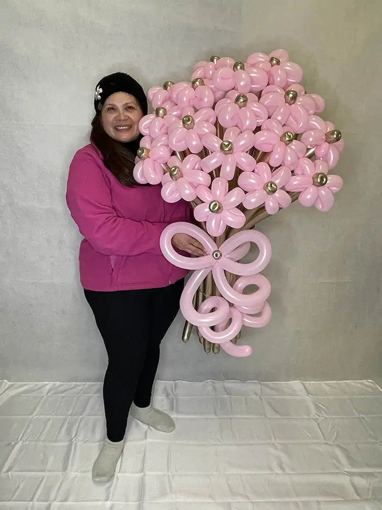 Pink Balloon Rose Bouquets
